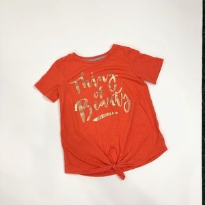 Old Navy Girls orange graphic tee Size M
